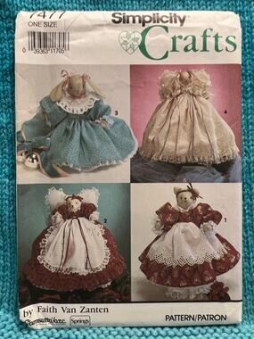Simplicity 7477 Sewing pattern country bunny bear plush tree topper